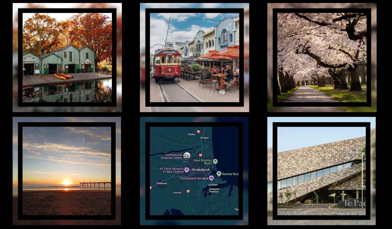 collage of Christchurch city cleaning scenes by Kiri's Spring Cleaning showing local cleaning services